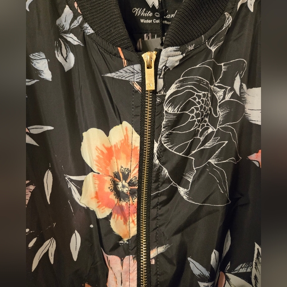 White Mark Floral Bomber Jacket - Picture 5 of 7